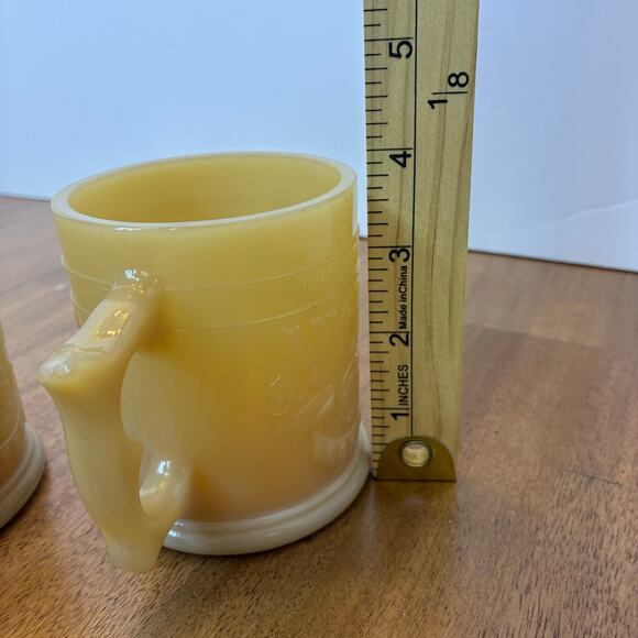 Vtg 1980s Whataburger Buffalo Indian Nickel Coffee Mugs Lot Of 2 Butterscotch - Picture 10 of 10